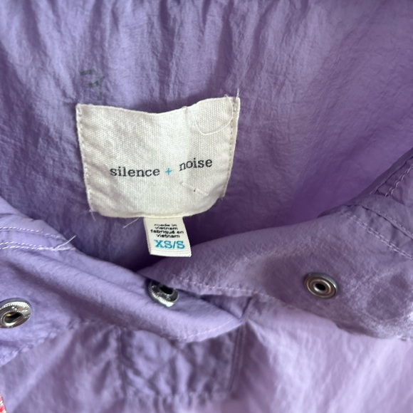 Silence + Noise Purple Windbreaker oversized Poncho Jacket size XS/S - Picture 5 of 8